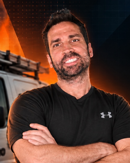 Darrell Stout, arms crossed, smiling at the camera