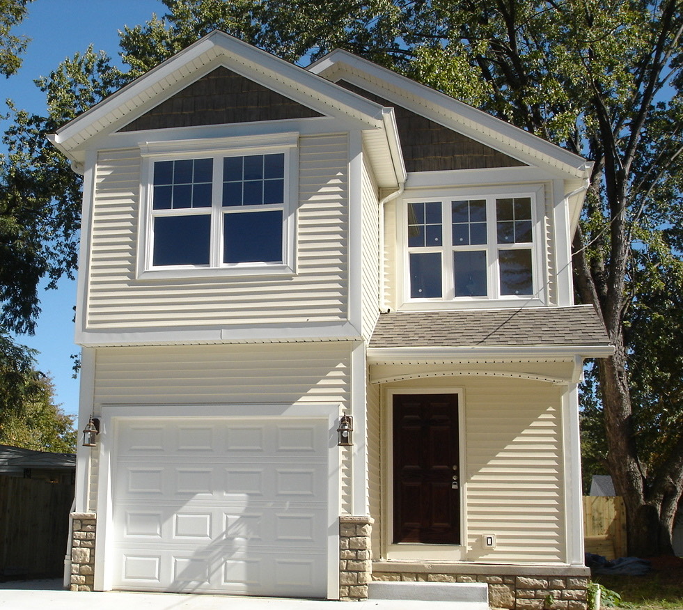 Finished two-story home with a single garage
