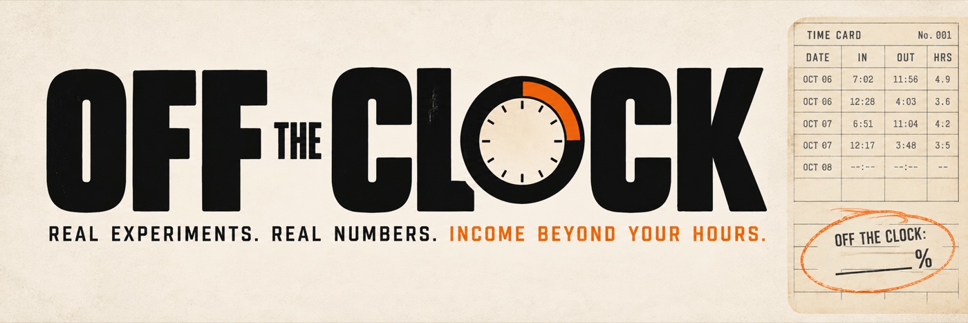 Off the Clock: real experiments, real numbers, income beyond your hours